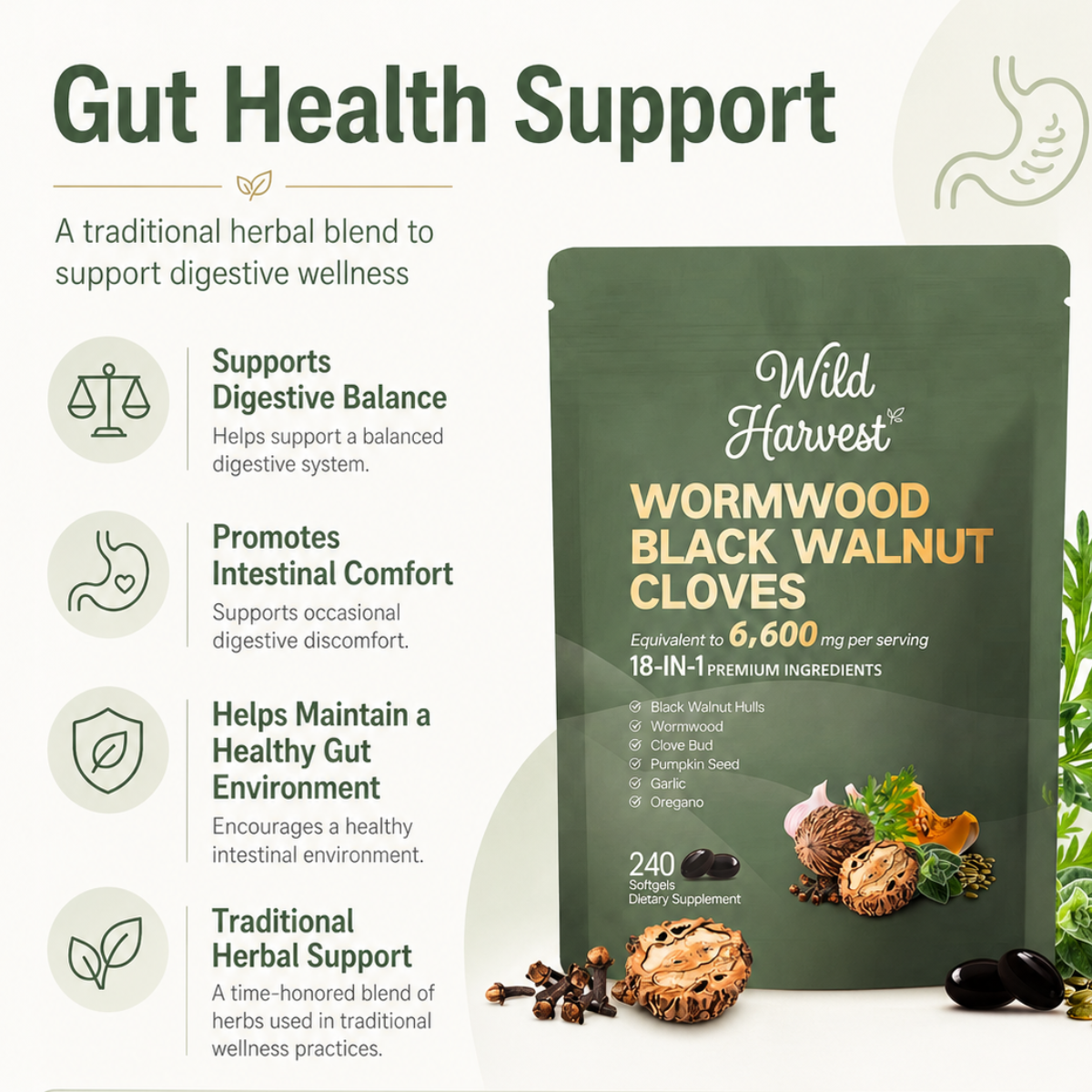Wormwood Black Walnut Cloves
